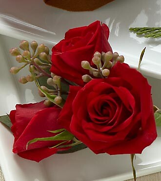 The Red Spray Rose Boutonniere