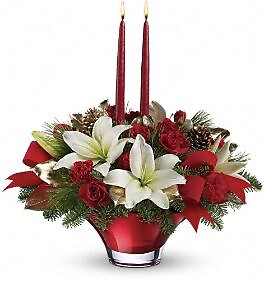 Teleflora&#039;s Crimson Glow Centerpiece